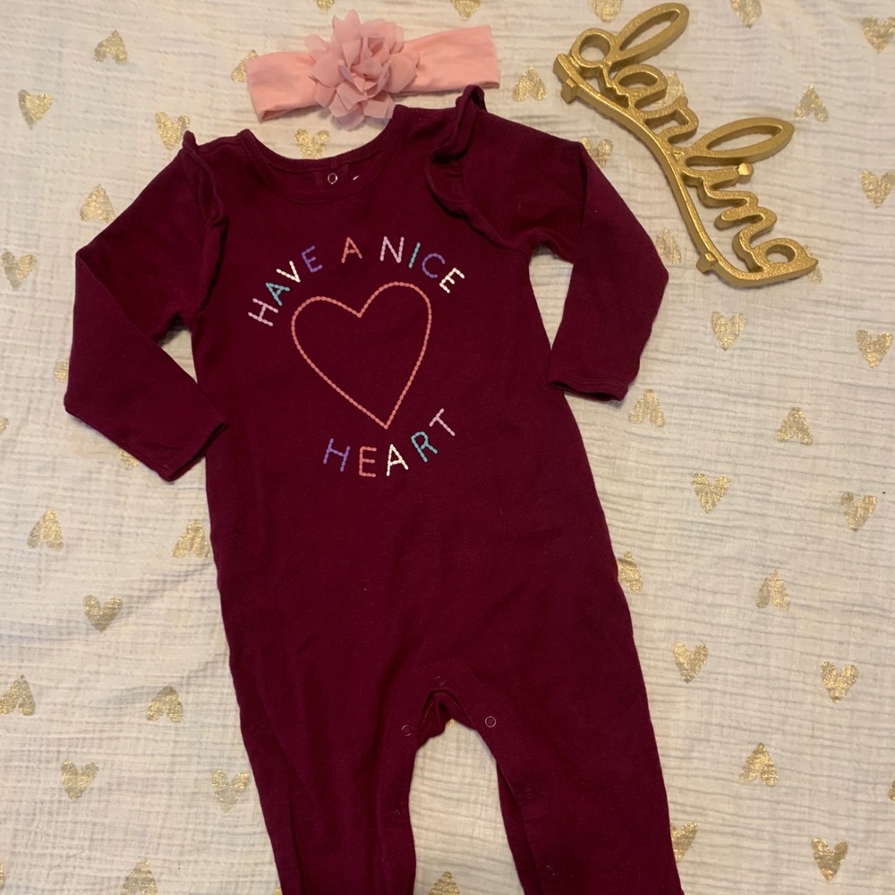 Old navy romper with bow 18-24m
